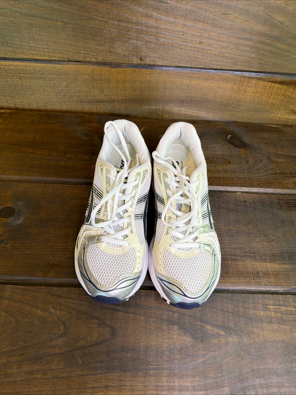 ASICS Gel-Kayano 14 ‘White Midnight’ Sneakers Running Shoes Women Size 9 - Picture 3 of 12